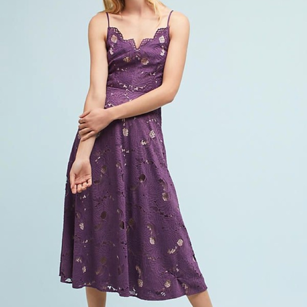 Anthropologie BRAND NEW scalloped lace dress.